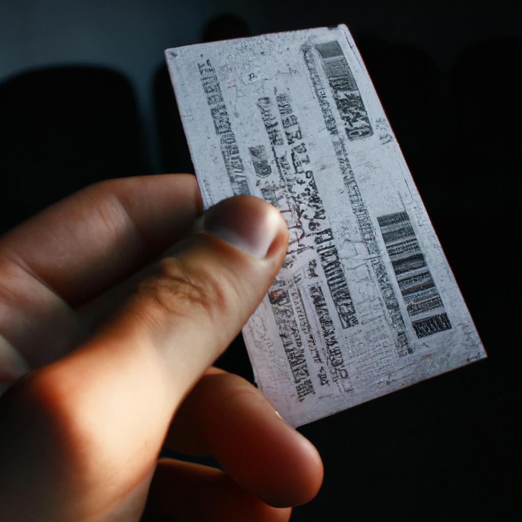 Person holding a concert ticket